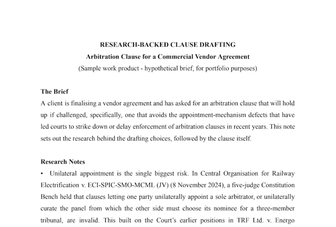 write a legal research memo or case summary